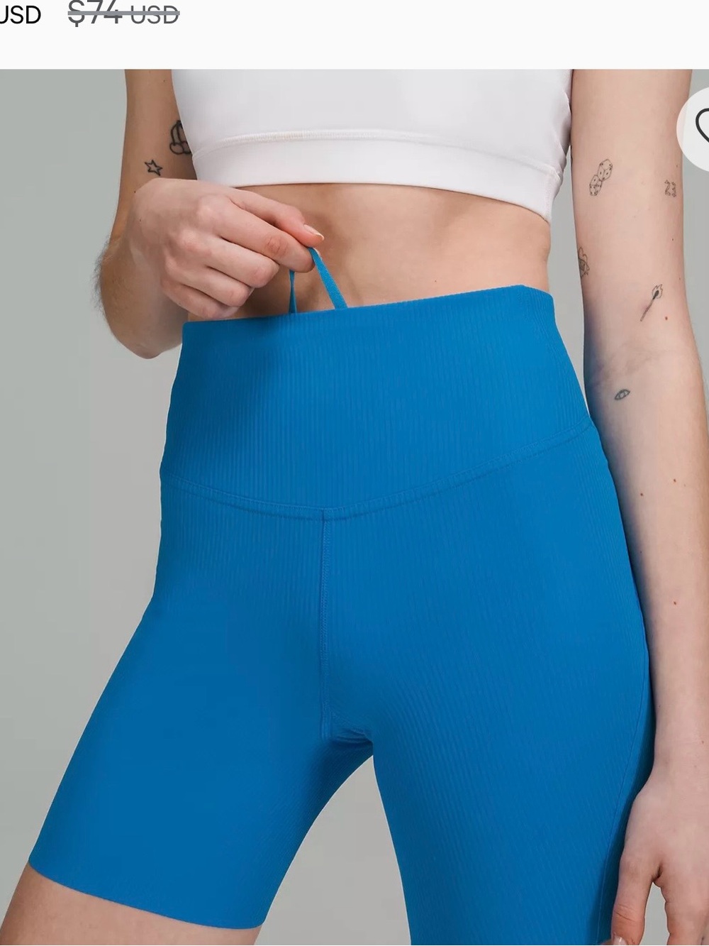 Lululemon Base Pace Poolside Ribbed Shorts 6”